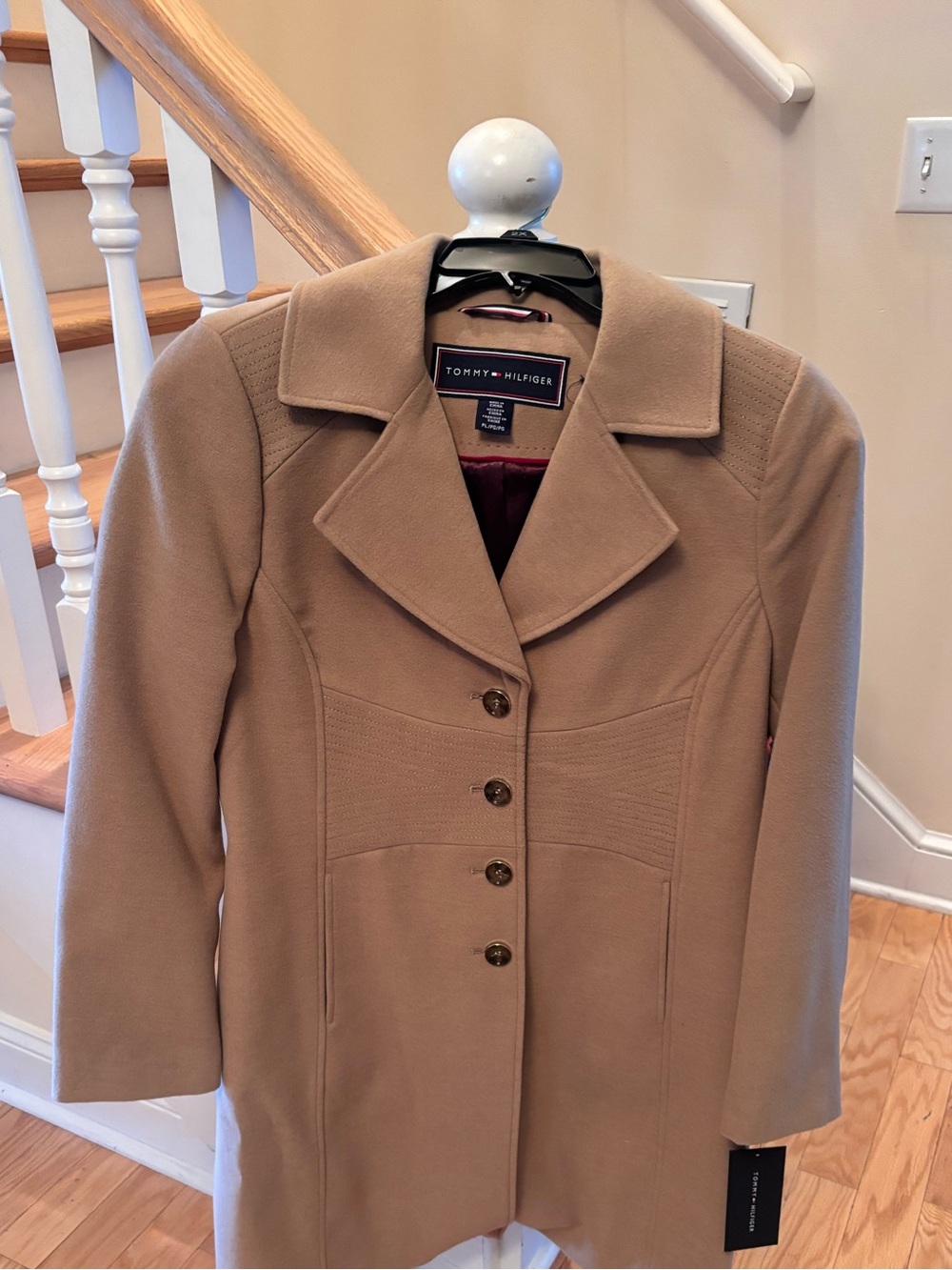 Tommy Hilfiger Camel Pea Coat NWT